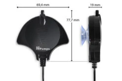 HPumps Nano Piezo Luftpumpe, Manta Schwarz 18l/h, Durchlüfterpumpe -Wassertierserien Geschäft 28s13014 Abmessungen schwarz