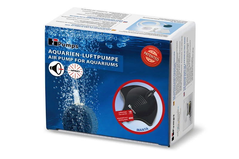 HPumps Nano Piezo Luftpumpe, Manta Weiß 18l/h, Durchlüfterpumpe 6 HPumps Nano Piezo Luftpumpe, Manta Weiß 18l/h, Durchlüfterpumpe – Bild 6