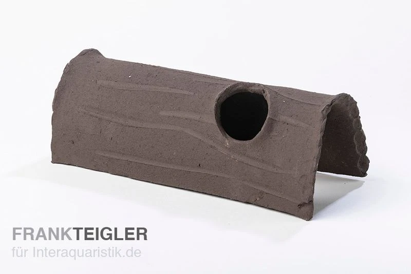 Aquariumkeramik Axolotl Tunnel Mit Fenster 18-20 Cm Schwarz 1 Aquariumkeramik Axolotl Tunnel Mit Fenster 18-20 Cm Schwarz