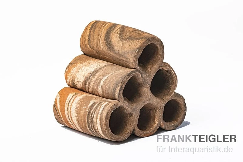 Aquariumkeramik Röhrenturm Modell B Dreifarbig 1 Aquariumkeramik Röhrenturm Modell B Dreifarbig