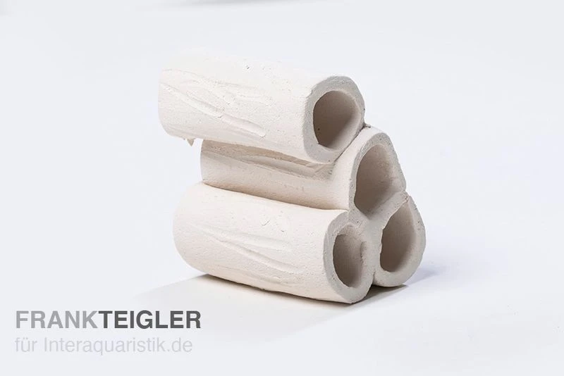 Aquariumkeramik Röhrenturm Modell C Weiß 1 Aquariumkeramik Röhrenturm Modell C Weiß