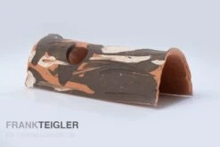 Aquariumkeramik Axolotl Tunnel Mit Fenster 18-20 Cm Camouflage